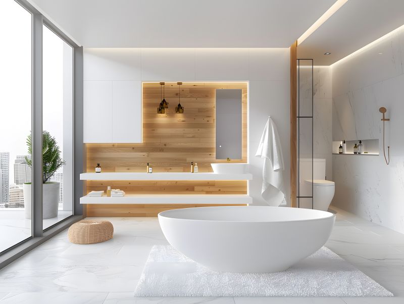 Modern Bathtub with Jets